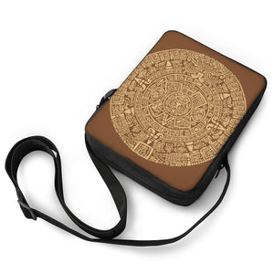 Mayan Calendar Print Rectangular Crossbody Bag