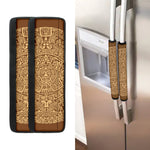Mayan Calendar Print Refrigerator Handle Covers