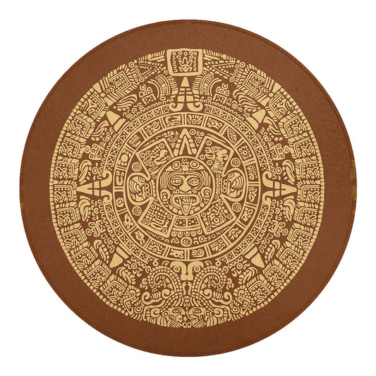 Mayan Calendar Print Round Blanket