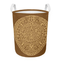Mayan Calendar Print Round Laundry Basket
