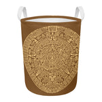 Mayan Calendar Print Round Laundry Basket