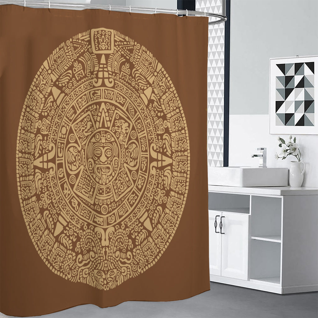 Mayan Calendar Print Shower Curtain
