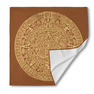 Mayan Calendar Print Silk Bandana