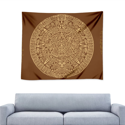 Mayan Calendar Print Tapestry