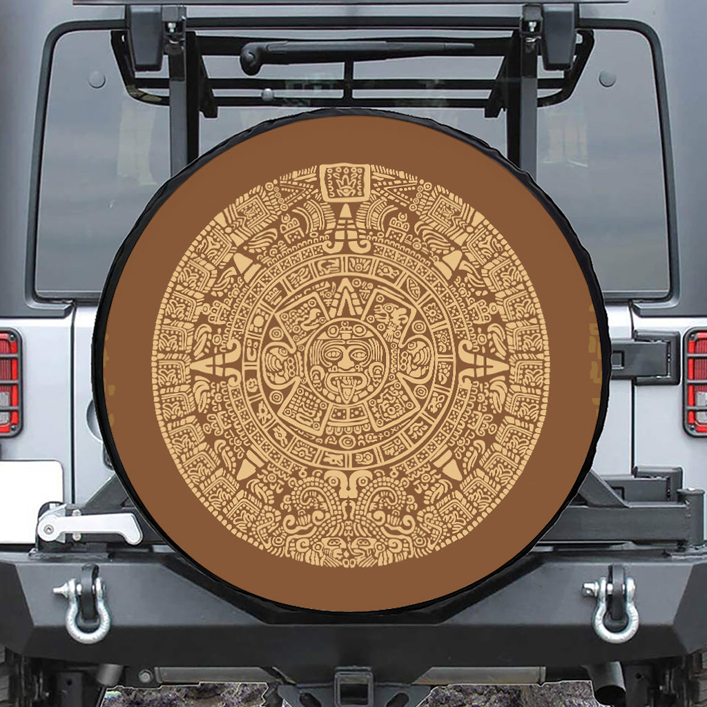 Mayan Calendar Print Tire Cover