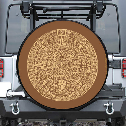 Mayan Calendar Print Tire Cover