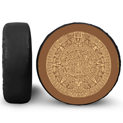 Mayan Calendar Print Tire Cover