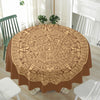Mayan Calendar Print Waterproof Round Tablecloth