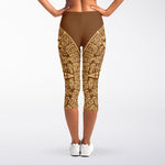 Mayan Calendar Print Women's Capri Leggings