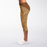 Mayan Calendar Print Women's Capri Leggings
