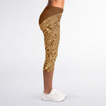 Mayan Calendar Print Women's Capri Leggings