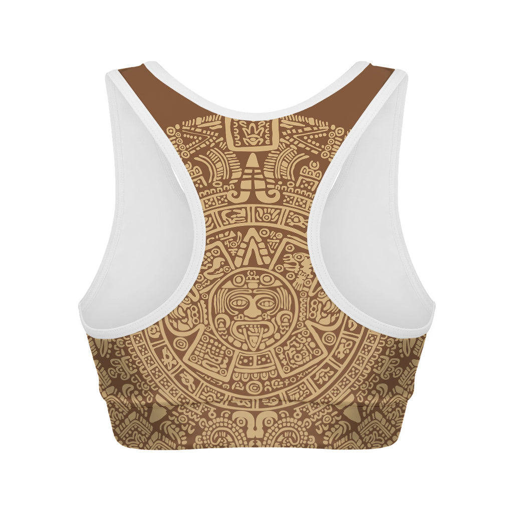 Mayan Calendar Print Women's Sports Bra