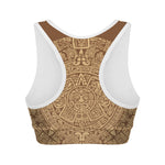Mayan Calendar Print Women's Sports Bra