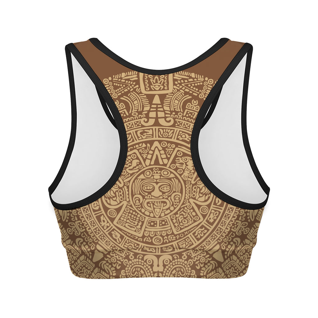 Mayan Calendar Print Women's Sports Bra