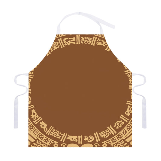 Mayan Circle Symbol Print Adjustable Apron