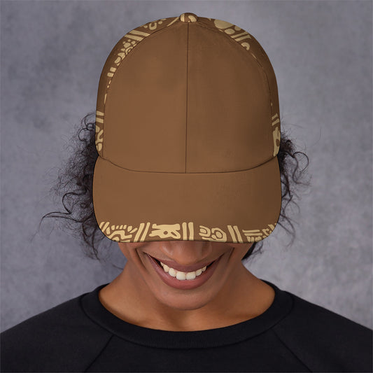 Mayan Circle Symbol Print Baseball Cap