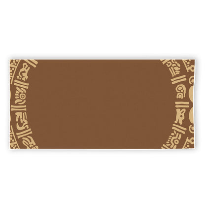 Mayan Circle Symbol Print Beach Towel