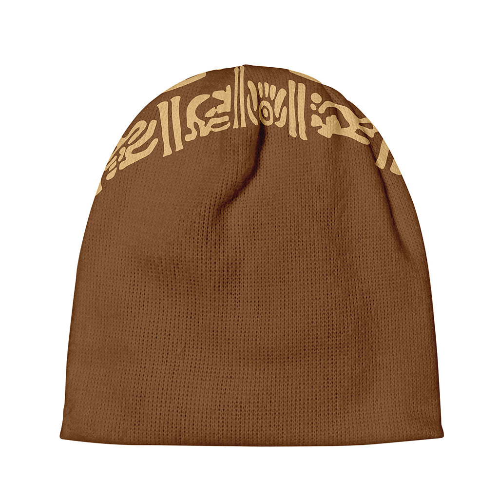 Mayan Circle Symbol Print Beanie