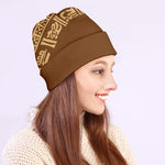 Mayan Circle Symbol Print Beanie