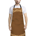 Mayan Circle Symbol Print Bib Apron With Pocket