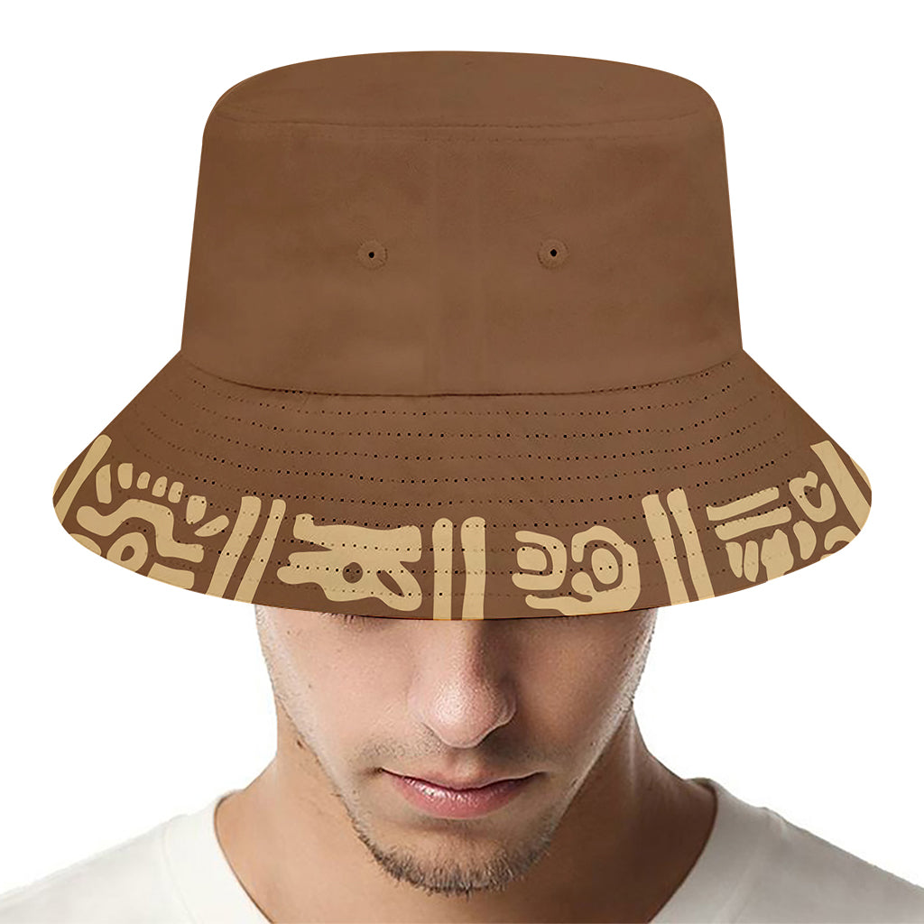 Mayan Circle Symbol Print Bucket Hat