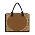Mayan Circle Symbol Print Canvas Tote Bag