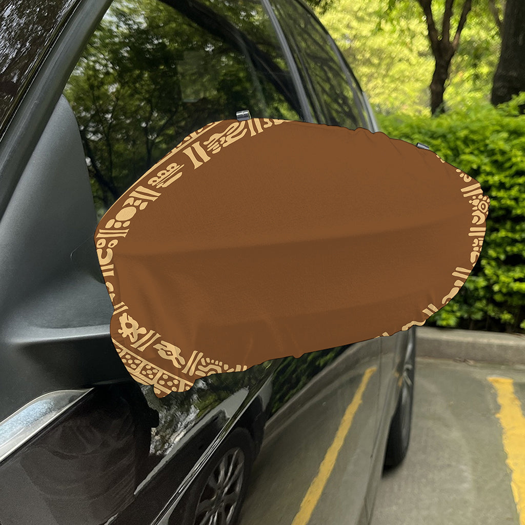 Mayan Circle Symbol Print Car Side Mirror Covers