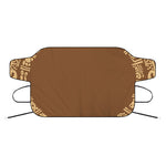 Mayan Circle Symbol Print Car Windshield Snow Cover