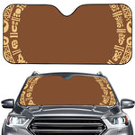 Mayan Circle Symbol Print Car Windshield Sun Shade
