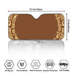 Mayan Circle Symbol Print Car Windshield Sun Shade