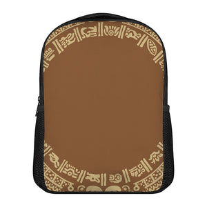 Mayan Circle Symbol Print Casual Backpack
