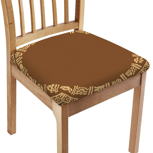 Mayan Circle Symbol Print Chair Cushion Cover