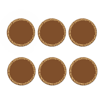 Mayan Circle Symbol Print Coaster Set