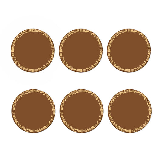 Mayan Circle Symbol Print Coaster Set