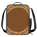 Mayan Circle Symbol Print Crossbody Lunch Bag