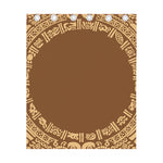 Mayan Circle Symbol Print Curtain