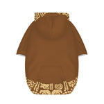 Mayan Circle Symbol Print Dog Zip Up Hoodie