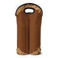 Mayan Circle Symbol Print Double Neoprene Wine Tote