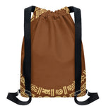 Mayan Circle Symbol Print Drawstring Backpack