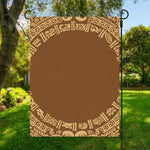 Mayan Circle Symbol Print Garden Flag