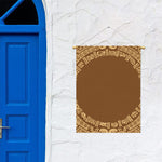 Mayan Circle Symbol Print Garden Flag