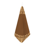 Mayan Circle Symbol Print Hand Towel