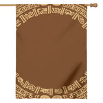 Mayan Circle Symbol Print House Flag