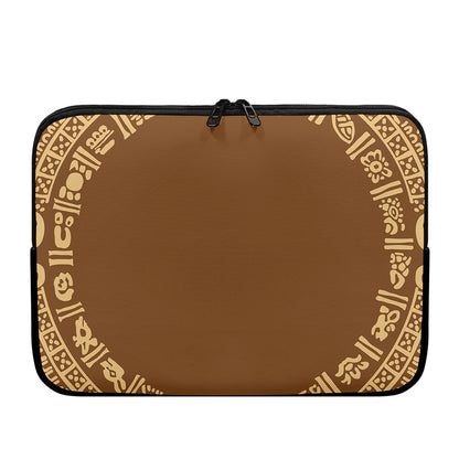Mayan Circle Symbol Print Laptop Sleeve