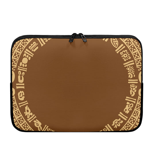Mayan Circle Symbol Print Laptop Sleeve