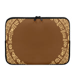 Mayan Circle Symbol Print Laptop Sleeve