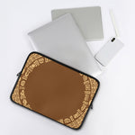 Mayan Circle Symbol Print Laptop Sleeve