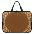 Mayan Circle Symbol Print Laptop Sleeve With Handle