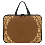 Mayan Circle Symbol Print Laptop Sleeve With Handle