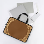 Mayan Circle Symbol Print Laptop Sleeve With Handle